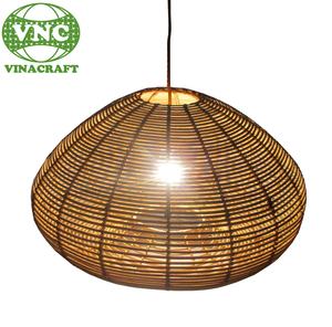 Lampe en rotin d'intérieur sûre, naturelle et écologique avec abat-jour amovible pour l'organisation du rangement à domicile - Product Image 2