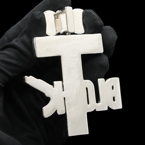 Pendentif pour homme en alliage plaqué or, style hip-hop, serti de CZ, Alpha Prime - Product Image 3