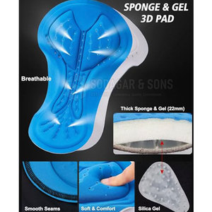 กางเกงปั่นจักรยานแบบมีแผ่นรองรับแรงกระแทกสำหรับการปั่นระยะไกล แผ่นรองรับแรงกระแทกความหนาแน่นสูงเพื่อความสบายในการปั่นระยะไกล - Product Image 5