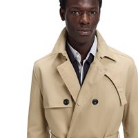 Manteau Trench Décontracté Homme Hiver Imperméable avec Boutons pour le Camping, Anti-Plis, avec Ceinture – Vente en Gros