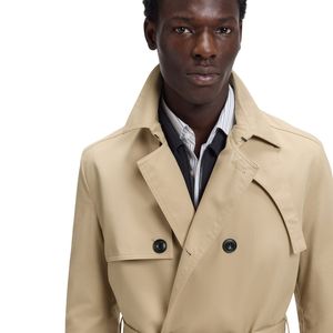 Gabardina Casual para Hombre, Impermeable, con Cierre de Botones, para Invierno, para Camping, Antiarrugas, con Cinturón - Product Image 3