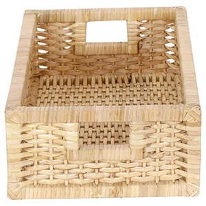 Rectangular Rattan Storage <b>Baskets</b> Handmade Woven Nesting <b>Bread</b> <b>Basket</b> Bulk Shallow Wicker Organizers Woven Storage <b>Basket</b> - Product Image 4