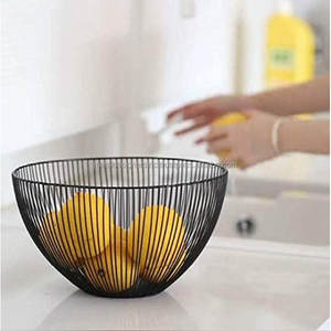 Oneup — panier de rangement de Fruits en fil de métal noir, nouveaux paniers de stockage avec un design simple - Product Image 2