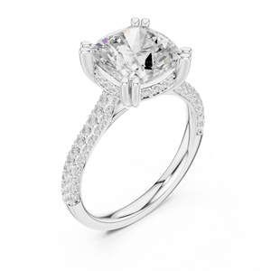 Componente de Anillo Halo Redondo Personalizado con Gema Redonda de Múltiples Tamaños, Diseño de Anillo en Fase Pre-Producción - Product Image 5
