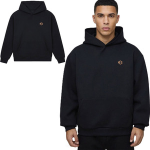 เสื้อฮู้ดดี้ผ้าฝ้ายฟลีซหนานุ่มสำหรับผู้ชาย ทรงโอเวอร์ไซส์ สกรีนโลโก้ได้ สตรีทแวร์ ขายส่ง MOQ ต่ำ - Product Image 1