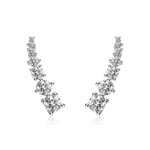 Boucles d'oreilles en diamant écologiques pour femmes, bijoux élégants et étincelants pour fêtes, mariages, anniversaires, exportateur indien - Product Image 1