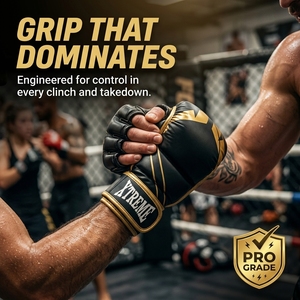 Guantes de MMA para Combate, Guantes Deportivos de Cuero de Medio Dedo, Guantes de MMA Personalizados, Proveedor Mayorista de Equipo Deportivo - Product Image 6