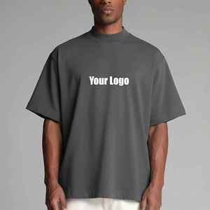 Camisetas Oversize de Moda para Hombre 2026, Estilo Urbano, 100% Algodón, Logotipo Personalizado Impreso, Estilo Hip Hop, Transpirables, de Secado Rápido, 180g - Product Image 1