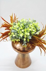 Premium Hot Metal Hammered Texture Pillar Shape Copper Toned Color Royal Look Flower <b>Vase</b> <b>Unique</b> Style Fancy Wedding Flower <b>Vase</b> - Product Image 2