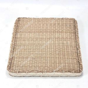 ZENITH Handmade Woven Water Hyacinth Craftsman Design Square Floor & Seat <b>Cushion</b> - Product Image 4