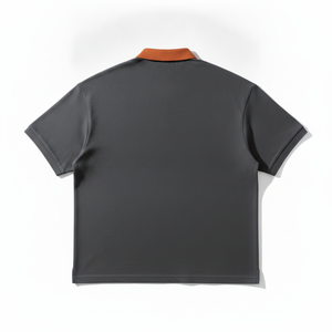 New Latest Men's Solid Color Short Sleeve <b>Polo</b> Shirt Cotton Pique Breathable Casual Design <b>Orange</b> Collar - Product Image 6
