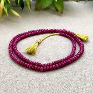 Cuentas de Rubí Natural de 4-6mm, Forma Redonda Lisa, Hilo de 19 Pulgadas, para Fabricación de Joyería, Venta al por Mayor, Color Rojo Rosado Intenso, Chakralume - Product Image 5