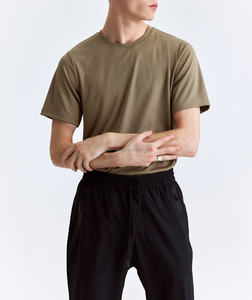 Camiseta de Alta Calidad 100% Algodón para Hombre, Corte Regular, Hombros Caídos, Estilo Hip Hop, Cuello Redondo, Antiarrugas, Secado Rápido y Transpirable - Product Image 1