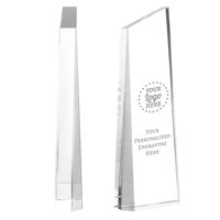 Trophées en cristal classiques personnalisés DIAOCAI avec plaque de base noire, cadeau d'affaires gravé au laser