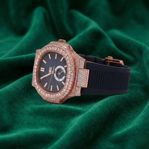 Reloj de Lujo con Diamantes Moissanite Totalmente Cubiertos de Circonitas, Movimiento de Cuarzo ETA, Acero Inoxidable, Regalo de Cumpleaños para Hombre, Estilo Hip Hop Bling VVS - Product Image 5