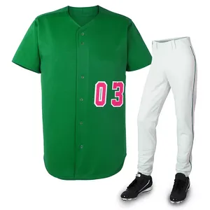 เสื้อเจอร์ซีย์ใส่เล่นเบสบอลสำหรับผู้ชายเสื้อเบสบอลพิมพ์ลายปักลาย - Product Image 1