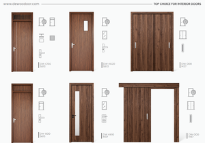 Proveedor de Vietnam, precio al por mayor, diseño moderno, insonorizado, impermeable, WPC, puerta de madera para casa, Hotel, apartamento, casa, condominio - Product Image 2