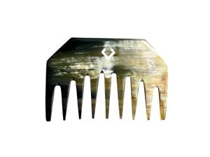 Peine de Cuerno Natural Ecológico de Dientes Anchos Hecho a Mano, Desenredante para Cabello Rizado/Ondulado/Grueso, Herramienta Antiestática para el Cuidado del Cabello Masculino - Product Image 1