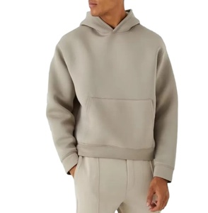 High Quality Cotton French Terry Oversize Hoodie <b>Thick</b> <b>Fleece</b> Drop Shoulder Plain Blank Custom Men Hoodies From Pakistan - Product Image 4
