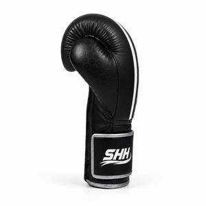 Premium Lightweight Full Finger Black White PU Laced Waterproof <b>Boxing</b> <b>Gloves</b> with Custom Logo for Wholesale - Product Image 5