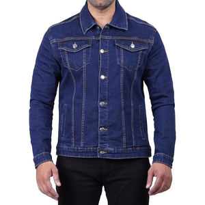 Chaquetas Vaqueras Personalizadas de Estilo Vintage para Hombre, con Cuello Alto y Botones, Fabricación Profesional, Chaqueta Vaquera Desgastada para Hombre - Product Image 4