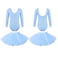 Conjunto de Ballet para Niñas de 2 a 14 Años, Leotardo con Falda Tutú para Clases, Competencias y Espectáculos