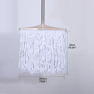 Cotton String <b>Mop</b> with Stainless Steel Rod Clamping Type Yarn <b>Mop</b> Dust Free Home Cleaning - Product Image 5