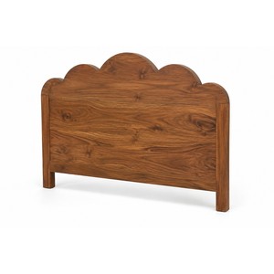 Panneau de tête de lit festonné en bois d'acacia en gros |   Noix de Grenoble Naturelles |   Moradabad - Product Image 1