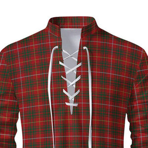 Chemise à manches longues pour homme de haute qualité, motif tartan écossais Dalzell, style Ghillie à lacets, chemise décontractée Jacobite 2026 - Product Image 4