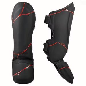 Precio al por mayor: Protectores de espinilla para Muay Thai, Kick Boxing, MMA, Boxeo, de EVA y cuero PU, ajustables, transpirables, diseño protector, servicio OEM - Product Image 2