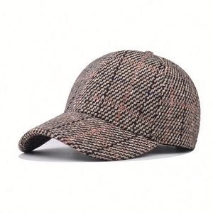 Gorras de Béisbol a Cuadros Gruesas Nuevas de Otoño Invierno al por Mayor, Sombreros de Moda para Hombres y Mujeres, Accesorios de Moda para la Cabeza - Product Image 1