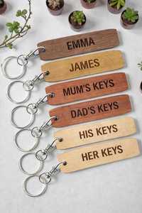 Premium Wooden Keychain Custom Logo Engraving <b>Key</b> <b>Holder</b> Wholesale - Product Image 5
