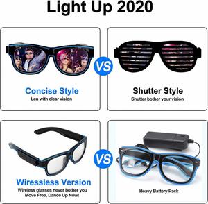 Custom Party Fluorescent <b>LED</b> Light Emitting Glasses With Logo Wholesale Party <b>Ball</b> Gifts - Product Image 3