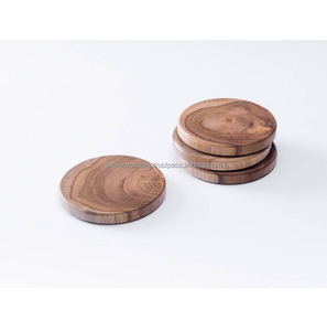 Bulk Pack of 50 Wooden <b>Drink</b> <b>Coasters</b> - Simple Design, Ready to Ship - Product Image 2