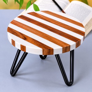 Contemporary Wooden And Iron <b>Cake</b> <b>Stand</b> Premium Decorative Dessert Display For Parties And Event Decoration - Product Image 2