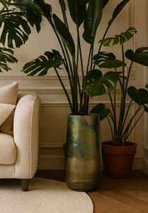 Jarrón de Flores de Aluminio Hecho a Mano, Estilo Americano, Diseño Antiguo, con Acabado de Latón Antiguo, Tamaños Personalizables para Uso Doméstico - Product Image 4