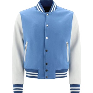 Wholesale Blank Letterman Varsity Jackets Custom Sublimation Stand Collar Front Logo Winter Season Embroidery Many Colors - Product Image 1