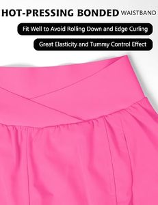 Best Quality Womens Mid <b>Elastic</b> <b>Waist</b> Sporty Running Shorts Lightweight Athletic Training Gym Drawstring Casual Wear 100% Cotton - Product Image 3