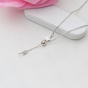 Collar de Cadena Ajustable de Plata S925 con Colgante de Estrella de Cinco Puntas, Múltiples Cuentas, 7-15 Perlas, Accesorio para Clavícula, para Moda - Product Image 4