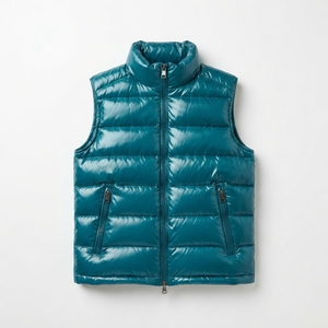 Vestes sans manches matelassées brillantes pour hommes, personnalisables, chaudes, légères et résistantes à l'eau, pour commandes en gros - Product Image 3