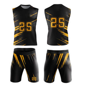 Uniforme 7v7 de haute qualité en tissu polyester respirant, avec couleur et logo personnalisables disponibles - Product Image 1