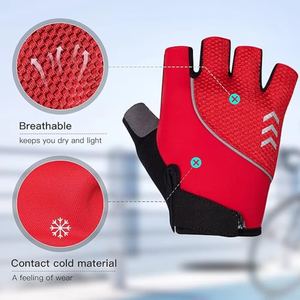 Gants de cyclisme respirants en polyester et nylon pour l'été et l'hiver, gants de motocross anti-chute, gants de cyclisme - Product Image 4