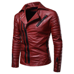 Chaqueta de Motociclista Personalizada para Hombre, de Cuero Sintético, Cortavientos, con Cierre, para Invierno, Venta al Por Mayor OEM - Product Image 5