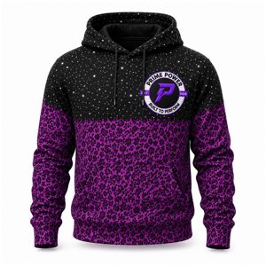 Nouveau Hoodie Oversize Tendance Noir Violet Imprimé Léopard pour Homme, Sweat-shirt à Capuche Streetwear Personnalisé, Fournisseur OEM - Product Image 6