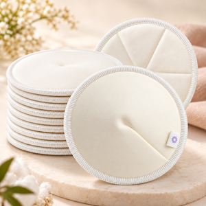 Coussinets d'allaitement lavables pour les mamans qui allaitent |   Coussinets d'allaitement réutilisables en bambou |   Coussinets d'allaitement doux et absorbants en forme de goutte d'eau - Product Image 1