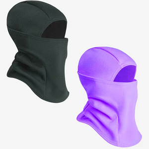 Masque de ski 54-56CM pour adulte en polyester noir et violet, vente en gros, cagoule de haute qualité, respirante, masque facial d'extérieur, coupe-vent - Product Image 3