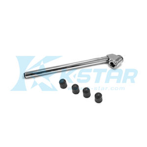 Manómetro de Presión de Neumáticos Tipo Pluma, 10 a 50 PSI, 10 a 100 PSI, Aleación de Zinc, Cabezal Doble, Tubo Metálico, Barra de Plástico de 4 Lados, Herramienta de Medición Automotriz - Product Image 1