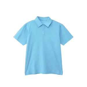 เสื้อโปโลผู้ชายสีฟ้าอ่อน แขนสั้น ผ้าฝ้าย สวมใส่สบาย แบบเรียบ ผู้ผลิตเสื้อโปโล ขายส่ง รับผลิตแบบ OEM - Product Image 1