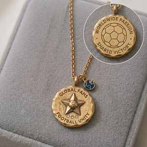 Collier Pendentif Football Thème <span class=keywords><strong>Coupe</strong></span> <span class=keywords><strong>du</strong></span> <span class=keywords><strong>Monde</strong></span> de Football 2026, Personnalisé en Acier Inoxydable, avec Pièce de Monnaie Romaine <span class=keywords><strong>Ancienne</strong></span> - Product Image 4