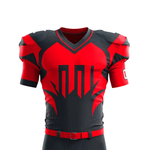 Uniforme de Fútbol Americano Personalizado Ligero y Transpirable de Manga Corta, Talla Grande, Color Liso, 100% Poliéster en la Parte Delantera, Alta Calidad - Product Image 2